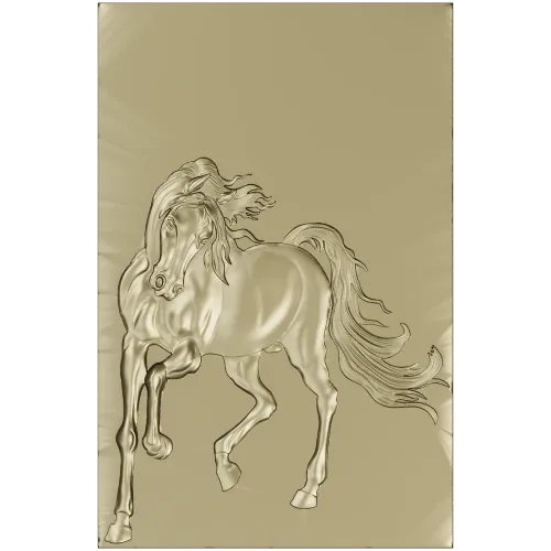 Galloping Horse - high-relief STL 3D model for CNC milling