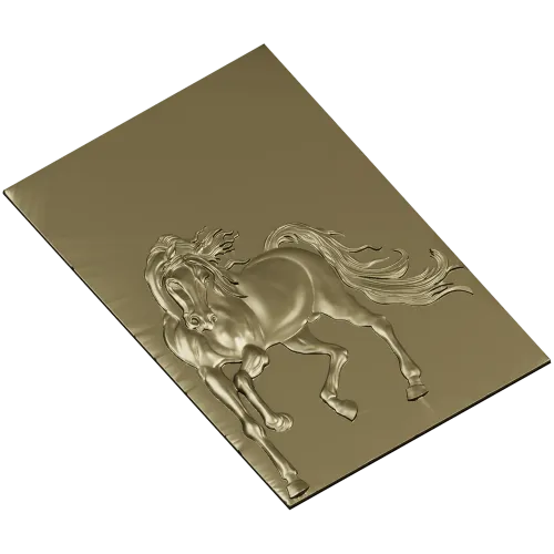 Galloping Horse - high-relief STL 3D model for CNC milling