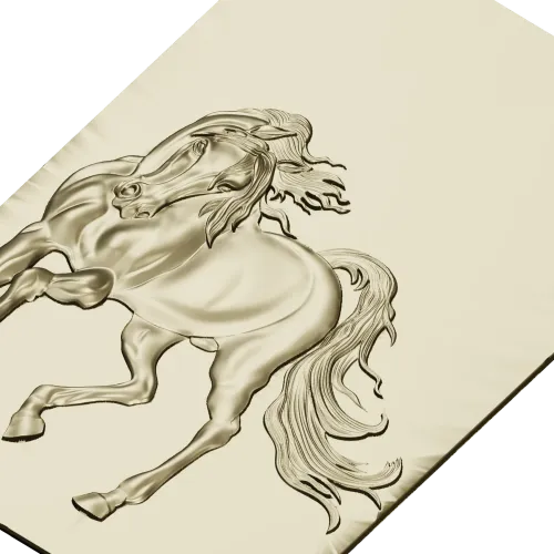 Galloping Horse - high-relief STL 3D model for CNC milling