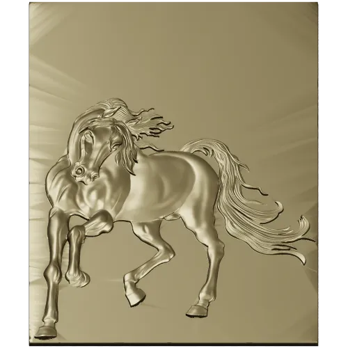 Galloping Horse - high-relief STL 3D model for CNC milling