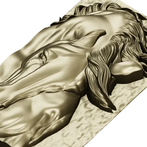 Барельеф головы лошади - 3D модель STL для ЧПУ