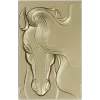 Horse head bas-relief STL for CNC milling, 3D model stl
