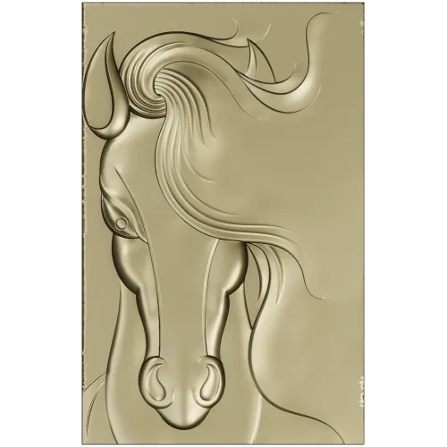 Horse head bas-relief STL for CNC milling, 3D model stl