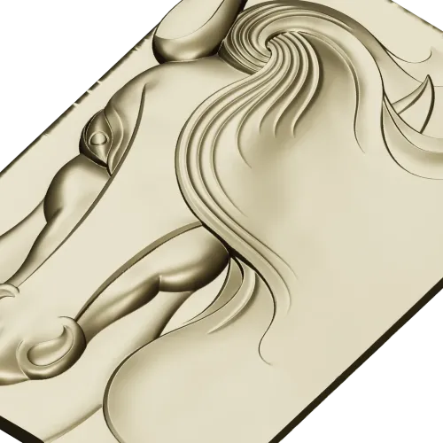 Horse head bas-relief STL for CNC milling, 3D model stl