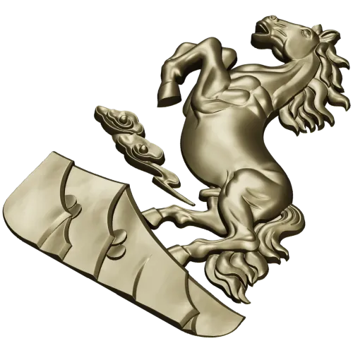 Конь на дыбах - 3D модель STL для ЧПУ: рельефное панно