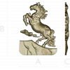 Конь на дыбах - 3D модель STL для ЧПУ: рельефное панно