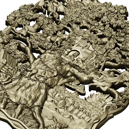 Дуб Лукоморья - 3D модель STL для ЧПУ