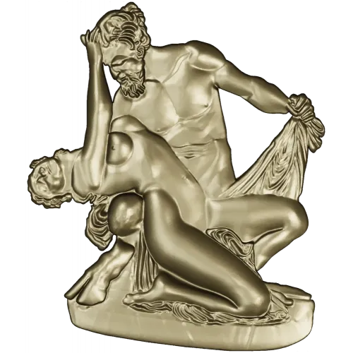 Classical High-Relief "Eternal Embrace" - 3D STL Model for CNC