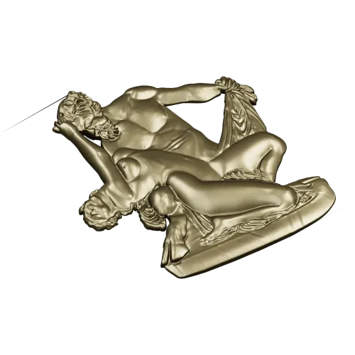 Classical High-Relief "Eternal Embrace" - 3D STL Model for CNC