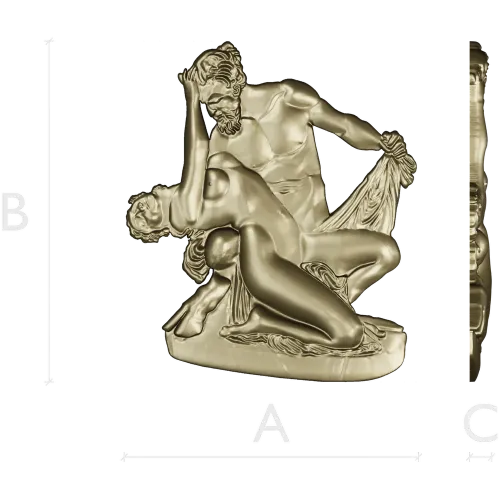 Classical High-Relief "Eternal Embrace" - 3D STL Model for CNC