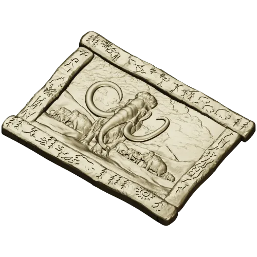 Mammoth Relief Panel STL for CNC carving