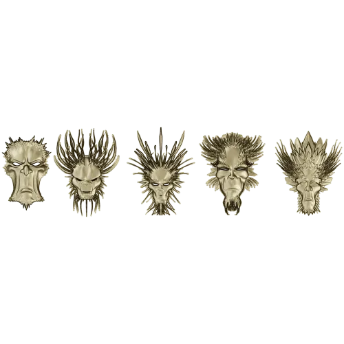 Набор декоративных масок "Лики Солнца" - 3D STL для ЧПУ