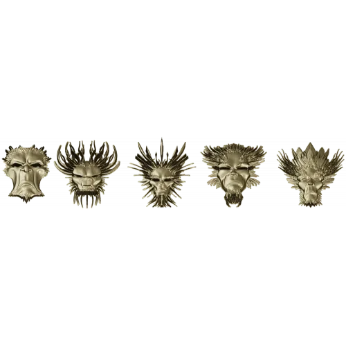 Набор декоративных масок "Лики Солнца" - 3D STL для ЧПУ