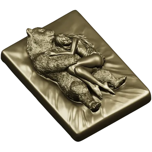 Bear's Embrace - high-relief STL 3D model for CNC