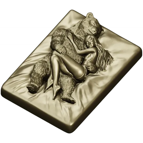 Bear's Embrace - high-relief STL 3D model for CNC