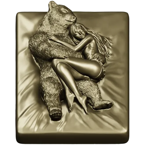 Bear's Embrace - high-relief STL 3D model for CNC