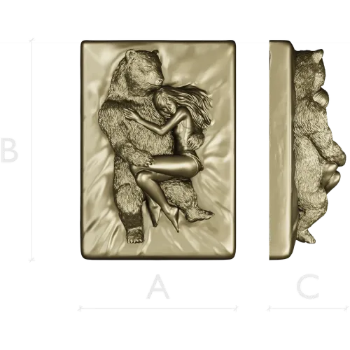 Bear's Embrace - high-relief STL 3D model for CNC