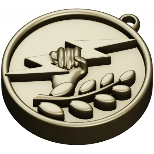 Bolt & Laurel Medallion - STL 3D model for CNC