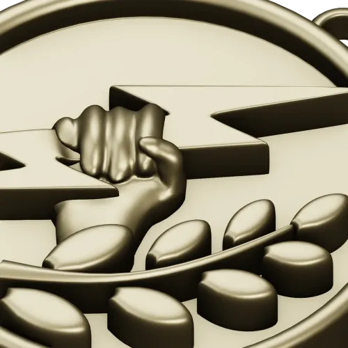 Bolt & Laurel Medallion - STL 3D model for CNC