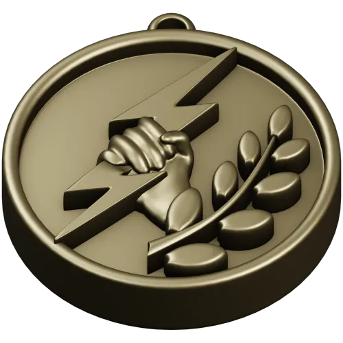 Bolt & Laurel Medallion - STL 3D model for CNC