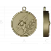 Bolt & Laurel Medallion - STL 3D model for CNC