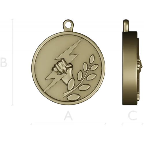 Bolt & Laurel Medallion - STL 3D model for CNC
