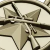 Медальон со звездой и винтовками - 3D модель STL для ЧПУ