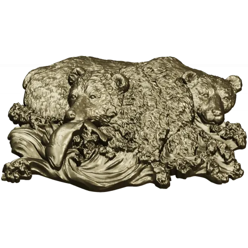 Медвежья пара у реки - 3D модель STL для ЧПУ