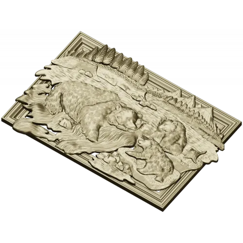Камчатская семья - 3D модель STL для ЧПУ