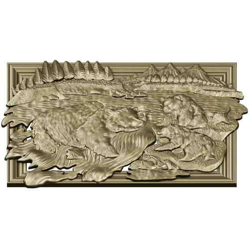 Камчатская семья - 3D модель STL для ЧПУ