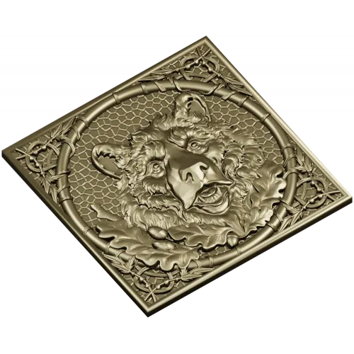 Bear Relief Panel - high-relief STL for CNC carving