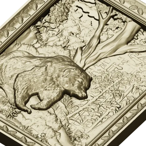 Forest Bear Relief - STL 3D model for CNC carving