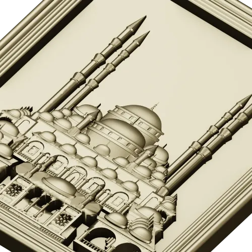Рельефная панель "Мечеть" - 3D модель STL для ЧПУ