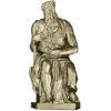 Seated Moses - High-Relief 3D Model STL for CNC