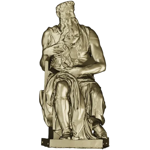 Seated Moses - High-Relief 3D Model STL for CNC