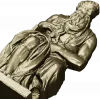 Seated Moses - High-Relief 3D Model STL for CNC