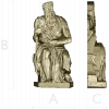 Seated Moses - High-Relief 3D Model STL for CNC