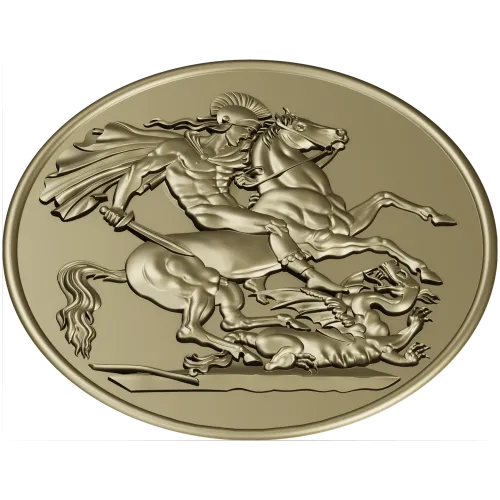 Saint George Medallion STL - high relief 3D model for CNC