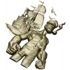 Captain Brine - nautical 3D STL model for CNC milling