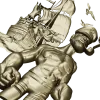 Captain Brine - nautical 3D STL model for CNC milling
