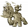 Captain Brine - nautical 3D STL model for CNC milling