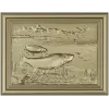 Панно "На рыбалке" - 3D модель STL для ЧПУ