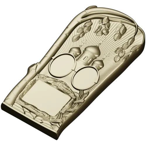 Tomb Plaque with Church Domes - STL 3D Model for CNC