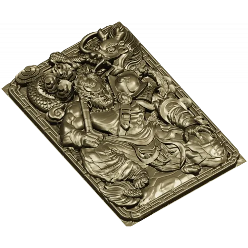 Mighty Monkey Guardian - high-relief 3D STL panel for CNC
