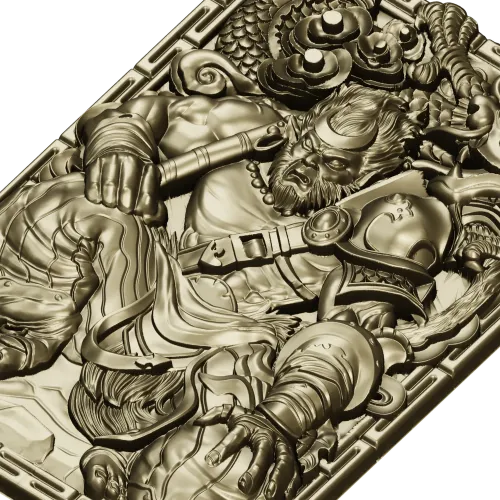 Mighty Monkey Guardian - high-relief 3D STL panel for CNC