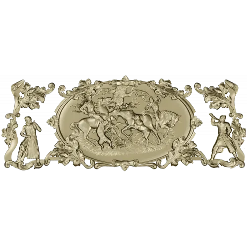 Equestrian Hunt Medallion - STL 3D model for CNC router