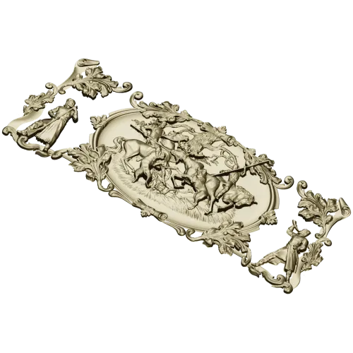 Equestrian Hunt Medallion - STL 3D model for CNC router