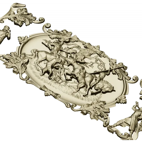Equestrian Hunt Medallion - STL 3D model for CNC router