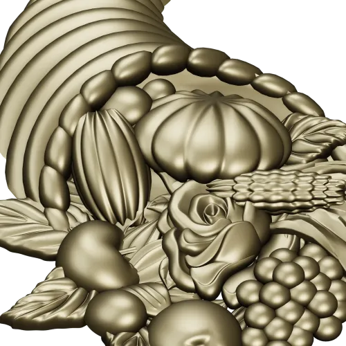 Рог Урожая - декоративная stl модель для ЧПУ