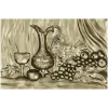 Still life ewer and grapes - STL relief for CNC
